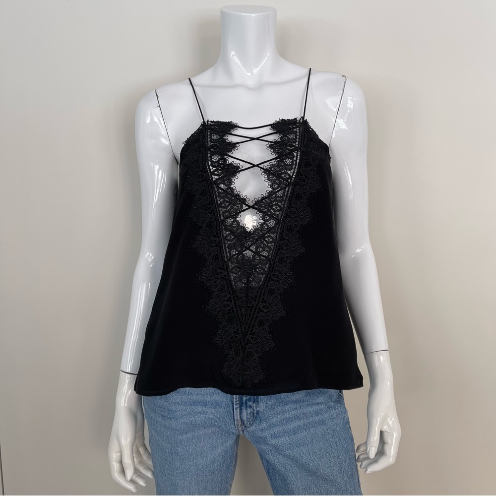 CAMI NYC The Charlie Reversible Lace Camisole in Black